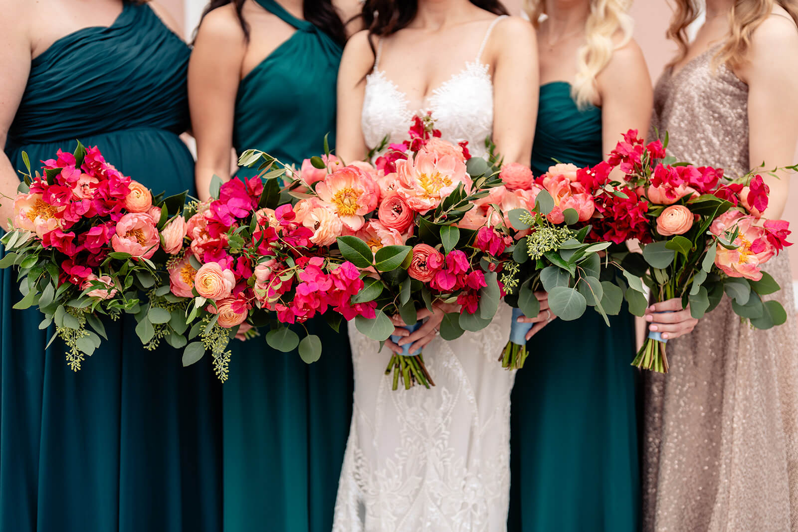 fun vibrant wedding florals